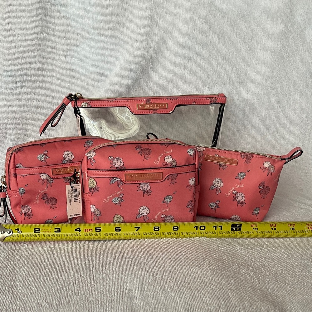 Victoria’s Secret Pink Floral Cosmetic Bags Set